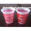 White Disposable Plastic Ice Cream Cups For Yogurt 250ml 8oz 70 Degrees