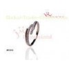 Unisex Mature Wheat Black And White Rhinestone Silver CZ Rings Wedding Band Rings