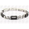 Partial PVD Black Fashion Bracelets for Women , Chain Link Bracelets