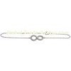 7.5 inch 925 Sterling Silver Infinity Symbol Bracelet With Zircon For Gift , Rho Plated & Lead Free