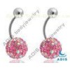 Surgical Steel Beautiful Pink Fashion Banana Belly Bar Ferido Ball For Engagement