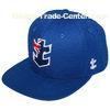 Custom Flat Brim Acrylic Snapback Baseball Caps Blue / Black