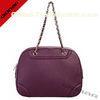 Customized Logo Pebbled Leather Chain Shoulder bags Purple / designer leather handbags