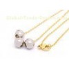 3 Roll Ball Chain Stainless Steel Necklace Pendants , Ladies Classic Sweet Style