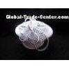 Elegant White Big Mushroom Crown Ladies' Church Hats , Satin Braid Hats For Women