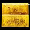 US $2 gold dollar bills pure Engrave gold banknote with Double logo