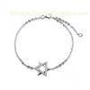 Lucky Tiny Star Bracelet With Rhinestone , Adjustable Charm Bracelets For Women