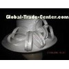 Custom Comfortable Ladies White Church Hats , Women Church Hat Squared Crown
