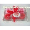 Romatic rose flower candle set for valentine's day