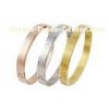 Fashion Hinged Stainless Steel Bangle Bracelets Engravable Shiny Double Heart Pattern