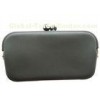 Costmetic Silicone Purse / Makeup Bag For Women , Black Rectangle Shaped