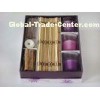 Romantic purple candle incense set