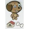 gray colored Movement Layered Stickers grey Funny dog design handmade
