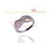 Female's Solid925 Sterling Silver CZ Infinity Ring ,14K GoldDiamonds CZ Finger Rings