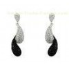 Black & White Series 925 Sterling Silver Earring For Anniversary , Rhodium Plating IE1104