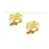 Promotional Gift Personalised Fashion Die Stamping Cufflinks, Enamel Cufflinks With Gold Plating