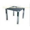 10mm Tempered Black Glass Modern Dining Room Tables Square For Clubs