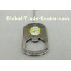 Stamped Bottle Opener Personalised Dog Tags With 800*2.4mm Ball Chain