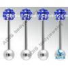 Blue Fancy 316L Stainless Steel Ferido Ball Tongue Piercing Jewelry Items ADFE-0012