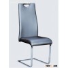 Dining chair,Made of soft leather and chromed steel