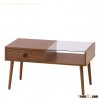Japanese style MDF glass countertop coffee table