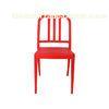Shockproof PP Leisure Plastic Chair , Red Contemporary Plastic Chairs
