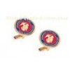 Promotional Gift Customized 3d Navy Enamel Cufflink, Metal Cufflink By Brass Stamped, Gold Plating