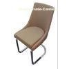 Museums Decorative High Back Fabric Dining Chairs Brown Contemporary Style