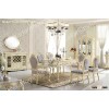 Dining table set classic white italian, dining table 6 chairs in white