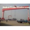 300t Double Electric Girder Gantry Crane , Shipyard Cranes With Double-Trolley For Ship Building