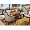Custom Made Wood Fabric Hotel Lobby Sofa Set For Reception Center