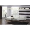 White Leather Modern Sectional Sofas, Italian Leather Corner Sofa