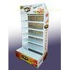 Retail Store Wood Floor Food Display Stand for Fruit Juice with 4C full printing