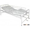 Movable double-function manual hospital bed with stainless steel bed head