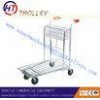 Folded Grocery Store Shopping Carts , 4 Wheel Supermarket Trolleys