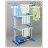 Three Layer Stand Clothes Hanger Rack , Indoor Or Outdoor Clothing Hanger Storage Rack
