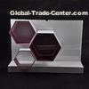 White / Red Makeup Acrylic Display Stand 570162390 mm With Hexagon Shape
