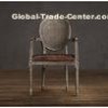 Custom scroll back burgundy oak leather dining room chairmoderncomfortable