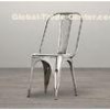 Modern Stackable Metal Wood Dining Chairs , red grey Silver dining chairs metal frame
