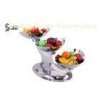 Stainless Steel Bowl 3 Tier Display Stand , Tiered Metal Stand 1.5mm Thickness for Vegetables