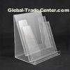 Plastic Brochure Holder Stand More Layer Slant With Small Compartment