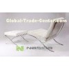 Mies Van Der Rohe Barcelona Lounge Chair and ottoman Genuine White Leather