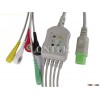 IEC, 5 lead, one-piece ECG cable,FUKUDA DENSHI