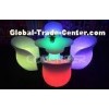 Fireproof Plastic Lounge Led Coffee Table And light up chairs Furniture