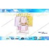 Foldable Stand Clothes Hanger Rack with Double Pole , Mobile Clothing Rack with Wheels