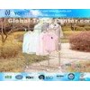 White Steel Double Pole DIY Clothing Rack Outdoor Clothes Hanging Racks