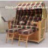 UV Resistant All Weather Roofed Wicker Beach Chair & Strandkorb For Seaside