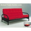Round Arm Black Metal Futon Frame