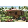 Light Steel Frame Wooden Home Beach Bungalows With Shower , Kitchen