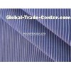 Organic Cotton Yarn Dyed Fabric, Plain Weave Blue White Stripe Shirt Cloth Material